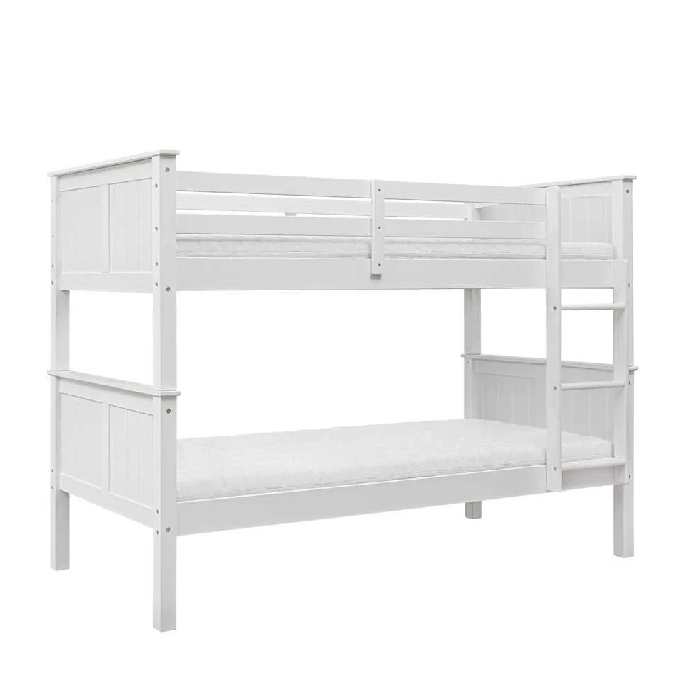 Łóżko białe, Collet, piętrowe duo, z płyciną, 212,5x150x104,5