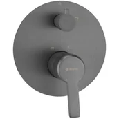 Baterie podtynkowe - Deante Arnika bateria wannowo-prysznicowa podtynkowa titanium BQAD44P BQA_D44P - miniaturka - grafika 1