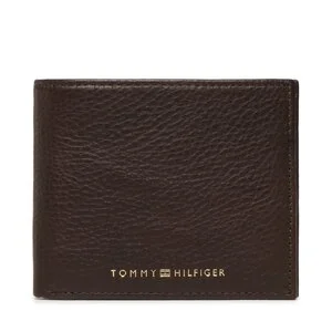 Mały Portfel Męski Tommy Hilfiger Th Premium Mini Cc Wallet AM0AM10606 Brązowy - Portfele - miniaturka - grafika 1