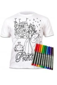 Koszulka do wielokrotnego kolorowania Princess 7-8 - Zabawki kreatywne - miniaturka - grafika 1