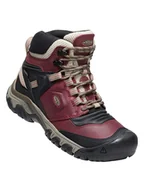 Buty trekkingowe damskie - Keen Skórzane buty turystyczne "Ridge Flex" w kolorze czerwono-czarnym - miniaturka - grafika 1