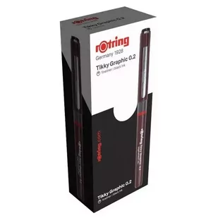 Cienkopis Tikky 0,2mm czarny (12szt) - Rotring - Cienkopisy - miniaturka - grafika 1