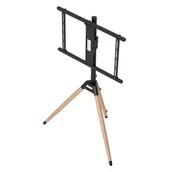 Uchwyty do telewizora - Stojak podłogowy GEMBIRD TVS-75ST-01 do TV 32-75 cali Czarny/Drewno - miniaturka - grafika 1