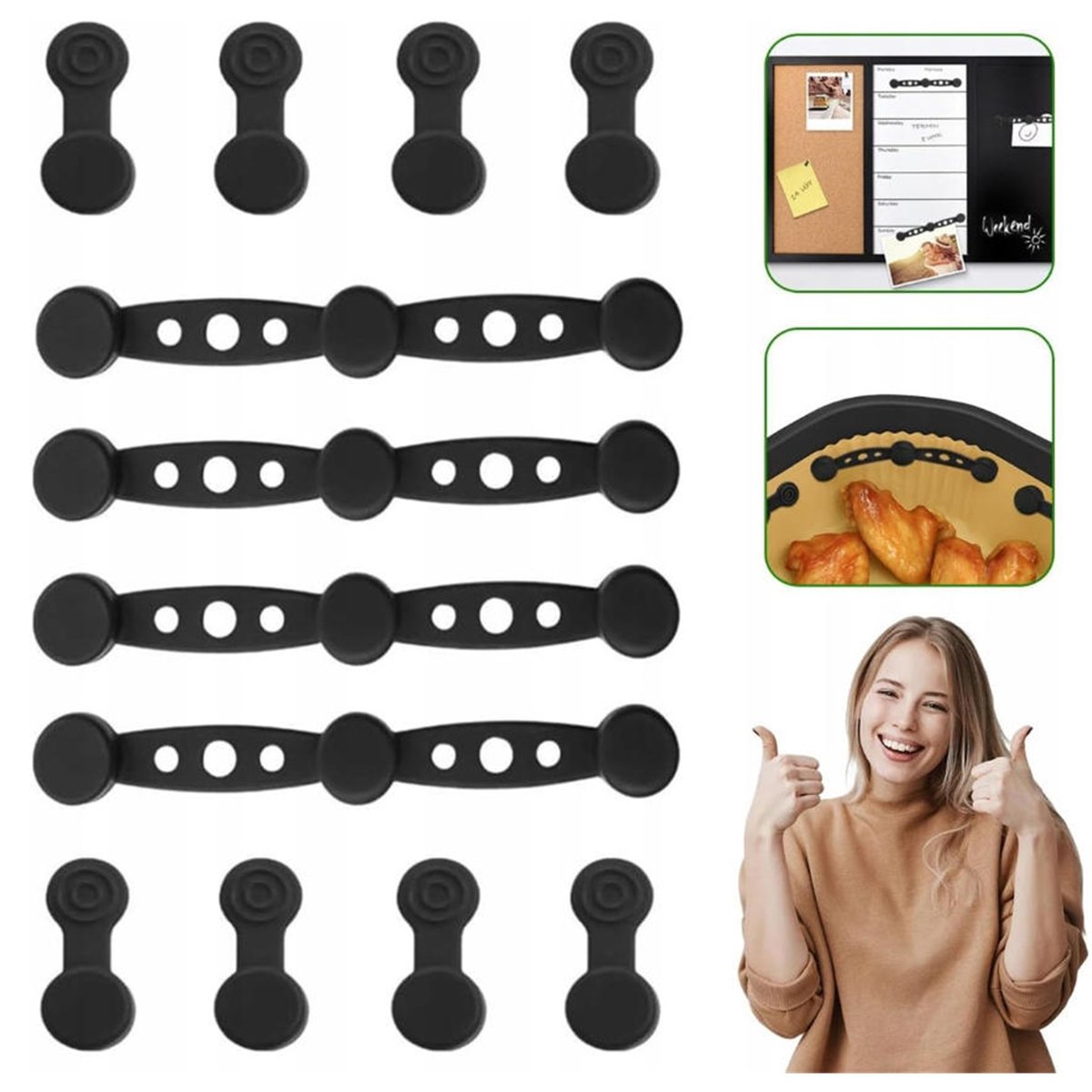 MAGNESY DO AIR FRYER, STABILIZACJA PAPIERU DO SMAŻENIA BEZTŁUSZCZOWEGO