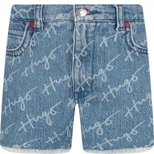 HUGO KIDS Szorty | Regular Fit - Spodnie i spodenki dla dziewczynek - miniaturka - grafika 1
