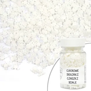 Posypka cukrowa CZASZKI BIAŁE - HALLOWEEN Sweet Decor, 30 g - Dodatki do ciast w proszku - miniaturka - grafika 1