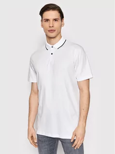 Koszulki męskie - Selected Homme Polo Leroy 16082844 Biały Regular Fit - grafika 1