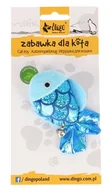 Zabawki dla kotów - DINGO Zabawka dla kota Rybka 8 cm niebieska - miniaturka - grafika 1