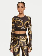 Bluzki damskie - Versace Jeans Couture Bluzka 77HAH218 JS360 Czarny Slim Fit - miniaturka - grafika 1