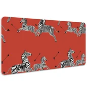 Podkładki na biurko - Podkładka mata ochronna na biurko Zebry 100x50 cm, Dywanomat - miniaturka - grafika 1