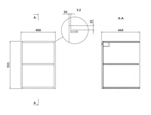 Cersanit Szafka wisząca Medley 40 - Szafki łazienkowe Cersanit Szafka wisząca Medley 40 - Szafki łazienkowe - miniaturka - grafika 1
