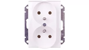 Schneider Electric Schneider Sedna kremowy gniazdo podwójne +0) do ramki SDN2800923 - Gniazdka elektryczne - miniaturka - grafika 1
