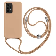 Etui i futerały do telefonów - Samsung Galaxy A33 5G Etui ze smyczą Półsztywne 80cm Różowe - miniaturka - grafika 1