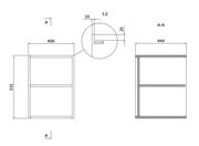 Szafki łazienkowe - Cersanit Szafka Łazienkowa Dolna Otwarta Pod Blat 40 Larga S932-091 - miniaturka - grafika 1