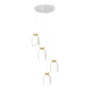 Target lampa wisząca 4xE27 biała/złota 1401/4PREM - Lampy sufitowe - miniaturka - grafika 1
