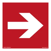 Systemy ekspozycyjne i znaki informacyjne - BA011 KIERUNEK DO MIEJSCA ROZMIESZCZENIA SPRZĘTU POŻARNICZEGO LUB URZĄDZENIA OSTRZEGAJĄCEGO, FN - FOLIA SAMOPRZYLEPNA; (150X150MM) - miniaturka - grafika 1