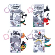 Zabawki sensoryczne - Zestaw Miękkie Książeczki Edukacyjne Sensoryczne Dla Malucha 4szt LEAN Toys - miniaturka - grafika 1