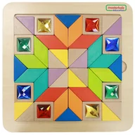 Tablice dla dzieci - Masterkidz MASTERKIDZ Układanka Mozaika Nauka Kolorów i Kształtów Tangram ME14573 - miniaturka - grafika 1