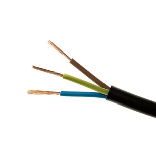 Elektrokabel Przewód okrągły OW 3x4 czarny 300/500V OW 3x4 - Przewody elektryczne - miniaturka - grafika 1