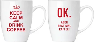 BRUBAKER "Zachowaj spokój i pij kawę!" Zestaw kubek ceramiczny - kartka z życzeniami i pudełko upominkowe - Kubki - miniaturka - grafika 1