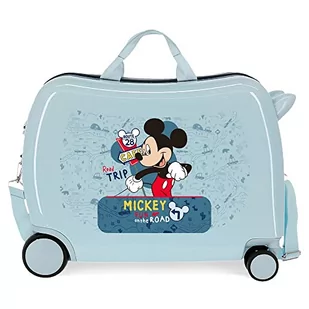 Disney Mickey Road Trip Walizka dziecięca Niebieski 50x39x20 cms Twarde ABS Zapięcie szyfrowy z boku 34L 1,8 kg 4 koła Bagaż ręczny, niebieski, Maleta Infantil, walizka dziecięca - Walizki - miniaturka - grafika 1