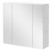 Szafki łazienkowe - Wisząca szafka łazienkowa ścienna z trójdzielnym lustrem nowoczesna loft - miniaturka - grafika 1