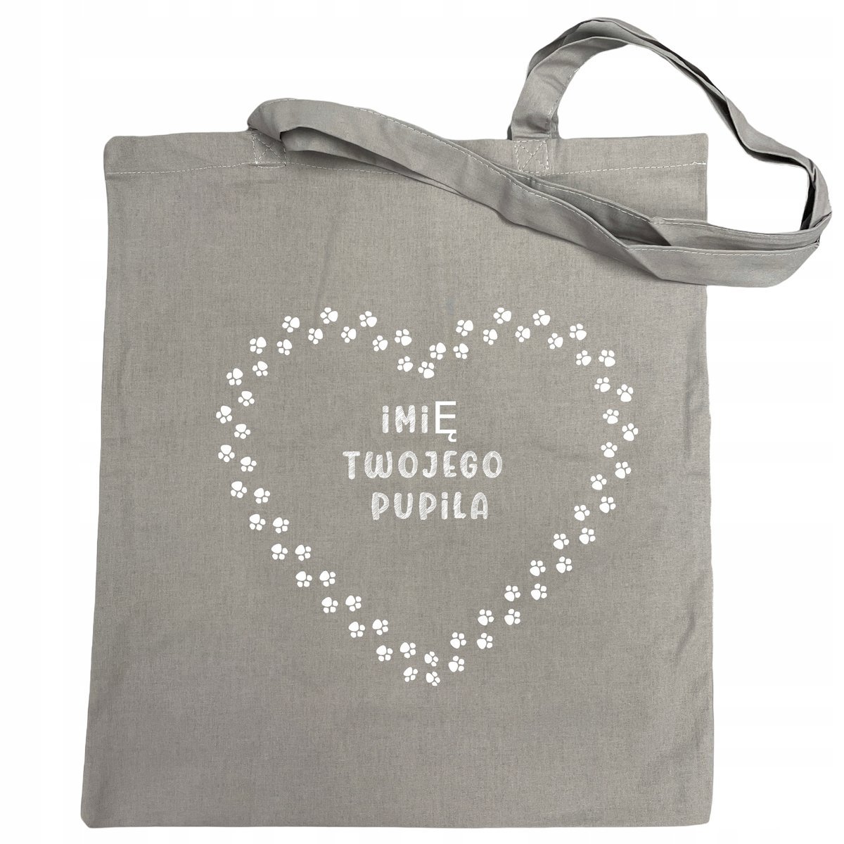 Torba na zakupy nadruk Serce + Imię Twojego Psa