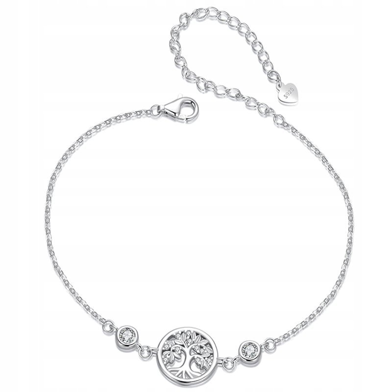 Bransoletka Srebrna Bransoletka Damska Drzewo Życia Srebro 925 Trusky