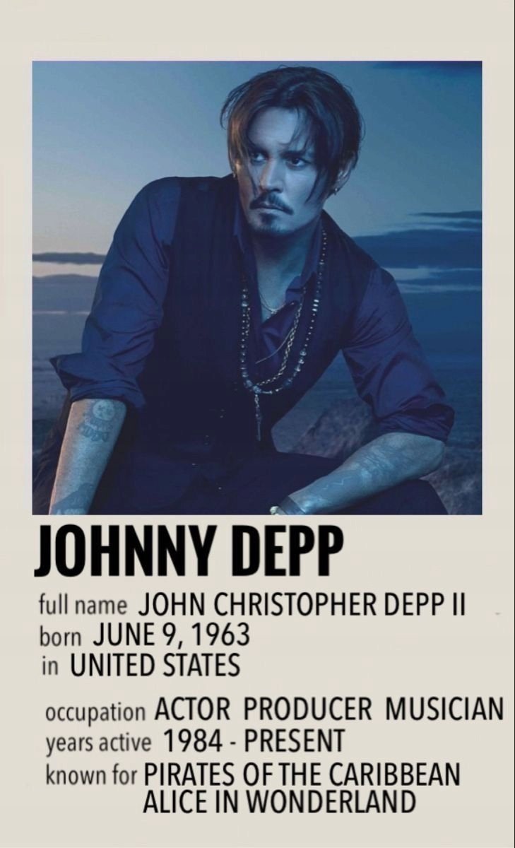 PODKŁADKA POD MYSZ Z Nadrukiem 22x18 cm Johnny Depp Vintage Tekst Prezent