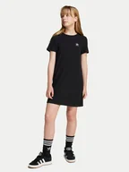 Sukienki i spódniczki dla dziewczynek - adidas Sukienka codzienna Ribbed JC8429 Czarny Regular Fit - miniaturka - grafika 1