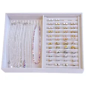 Pudełka i szkatułki - Taca Ekspozytor Na Pierścionki Bransoletki Etui Y0 - miniaturka - grafika 1