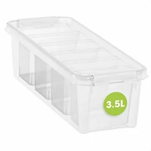 Smartstore Classic 4 Pudełko Do Przechowywania Z 4 Przegrody, Przezroczysty - Meble modułowe i akcesoria - miniaturka - grafika 1