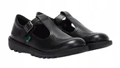 Buty dla dziewczynek - Kickers Półbuty Dziecięce Czarne Skórzane 26 Jtd - miniaturka - grafika 1