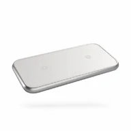 Ładowarki do telefonów - ZENS Dual Aluminium Wireless Charger - ładowarka bezprzewodowa do dwóch urządzeń (2x10W), z możliwością ładowania trzeciego urządzenia przez kabel (white) - miniaturka - grafika 1