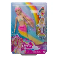 Figurki dla dzieci - Barbie Dreamtopia Lalka Syrenka Tęczowa Przemiana GTF89 - miniaturka - grafika 1