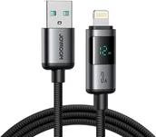 Kable USB - Kabel Joyroom S-A16 Pro Prism Series 3A USB-A - Lightning z wyświetlaczem 1,2m - czarny - miniaturka - grafika 1