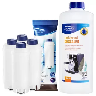 Zestaw Do Delonghi Filtr AL-S002 4szt, Odkamieniacz Uniwersalny Aqualogis 1L - Akcesoria i części do ekspresów do kawy - miniaturka - grafika 1