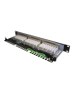 Solarix patch panel 24 x RJ45 CAT6 STP czarny 1U - Akcesoria do szaf serwerowych - miniaturka - grafika 1