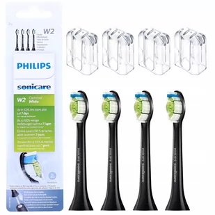 Philips Końcówki do szczoteczki DiamondClean Standard BLACK 4szt. HX6064/33 - Końcówki do szczoteczek elektrycznych - miniaturka - grafika 1