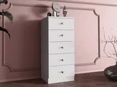 Komody - Nowoczesna komoda słupek do toaletki z uchwytami Cristal 40 - miniaturka - grafika 1