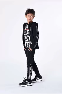 Koszulki dla dziewczynek - Karl Lagerfeld t-shirt bawełniany dziecięcy kolor czarny wzorzysty - grafika 1