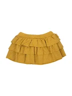 Spódnice - Niemowlęca spódnica w kropeczki musztardowa Nicol,r.68 - miniaturka - grafika 1