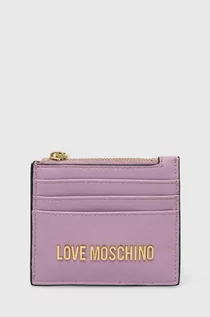 Portfele - Love Moschino etui na karty kolor fioletowy - grafika 1