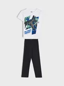 Piżamy chłopięce - Sinsay - Piżama dwuczęściowa Batman - biały - miniaturka - grafika 1