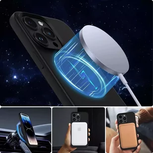 Etui ochronne silikonowe do MagSafe do Apple iPhone 13/ iPhone 14 Black - Etui i futerały do telefonów - miniaturka - grafika 3