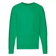Bluzy męskie - Bluza męska Lightweight Raglan Sweat Fruit of the Loom - Zielony XXL - miniaturka - grafika 1