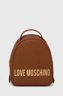 Love Moschino plecak damski kolor brązowy mały z aplikacją JC4197PP1LKD0000 - Plecaki - miniaturka - grafika 1