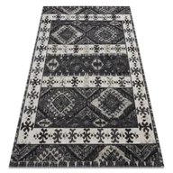 Dywany zewnętrzne - Dywan nowoczesny MUNDO E0651 etniczny outdoor beż / czarny, 160x220 cm - miniaturka - grafika 1