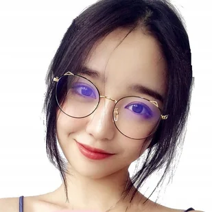 Okulary korekcyjne kocie uszy -1 - Okulary korekcyjne, oprawki, szkła - miniaturka - grafika 1