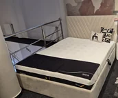 Dom i wnętrze OUTLET - Łóżko KSRB+zagłówek 62 z pojemnikiem 160x200 z ekspozycji Salonu Modlińska - miniaturka - grafika 1